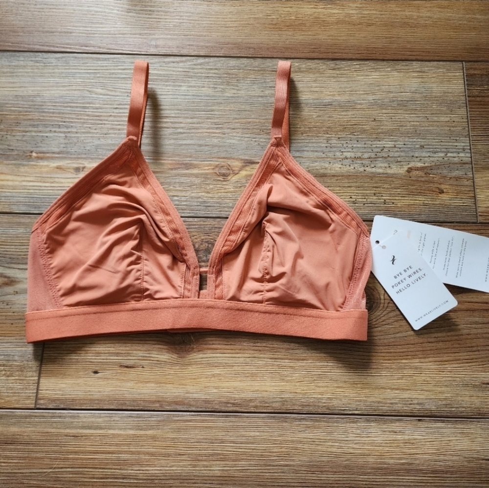 LIVELY Bralette Womens S Terracotta NEW